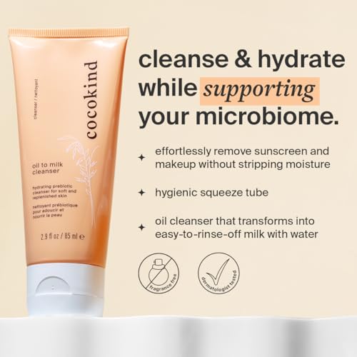 Cocokind - Limpiador facial de aceite a leche, limpiador basado en aceite y removedor de maquillaje a base de aceite - Aceite limpiador, leche limpiadora y limpiador cremoso para la cara