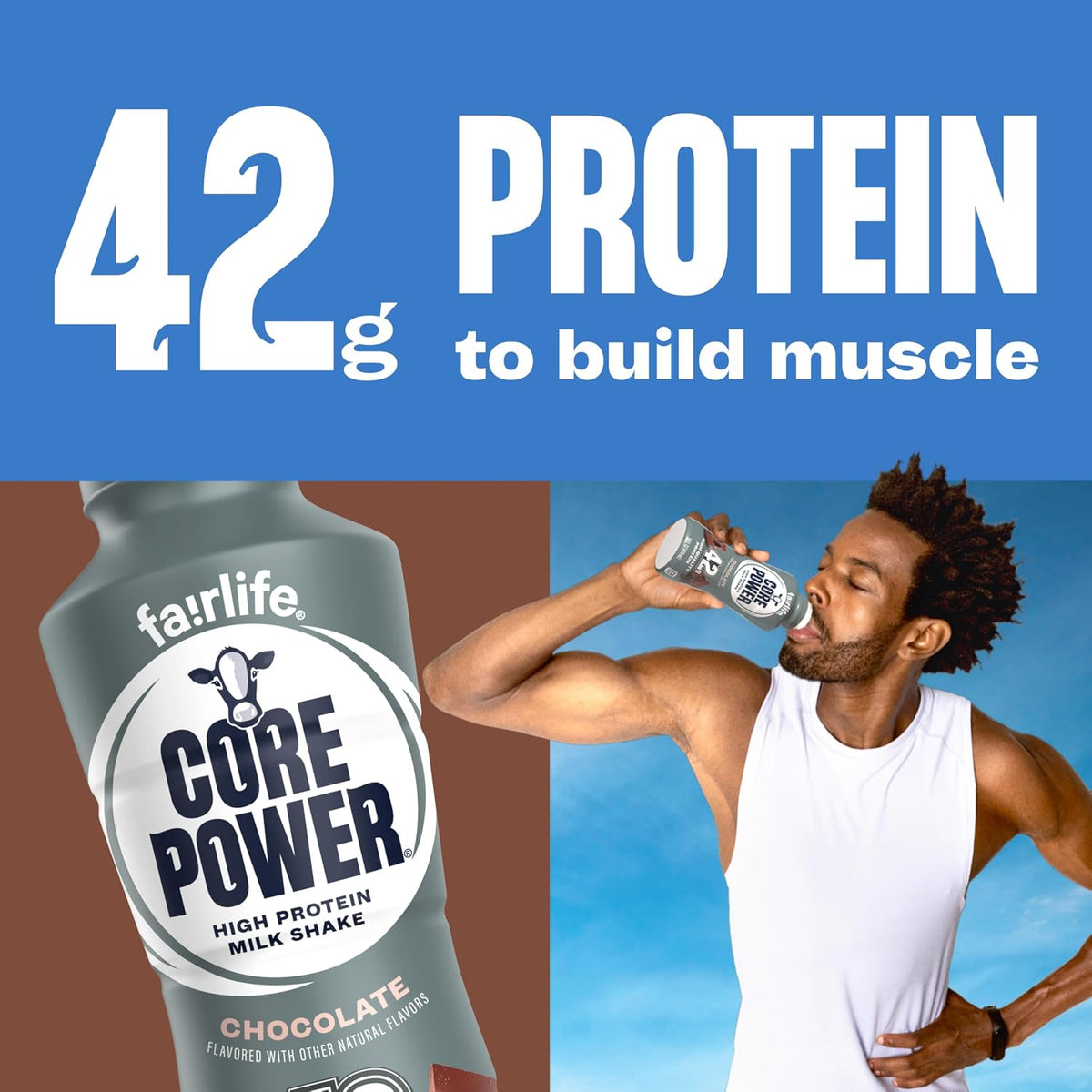 Core Power Fairlife Elite 42g High Protein Milk Shakes, Ready to Drink for Workout Recovery, Chocolate, 14 Fl Oz (Pack of 12)