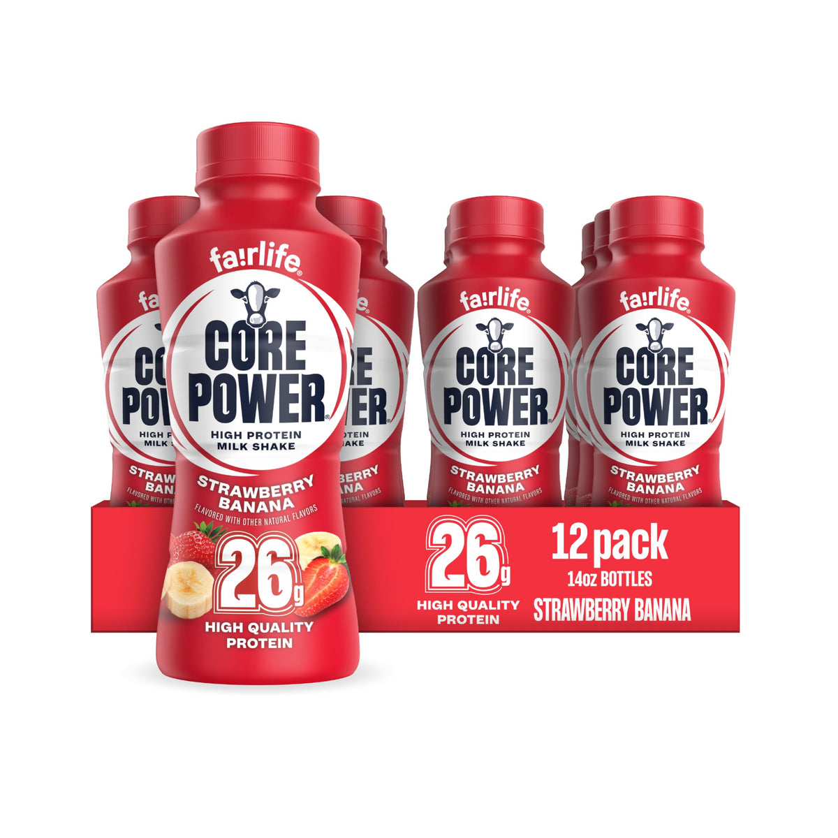 Core Power Protein Shake, Vanilla, 26g Bottle, 14oz